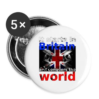 Britain - Buttons large 2.2''/56 mm (5-pack) - white - Front