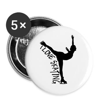 Eiskunstlauf Mod2 Kopie - Buttons groß 56 mm (5er Pack) - Weiß - Vorne