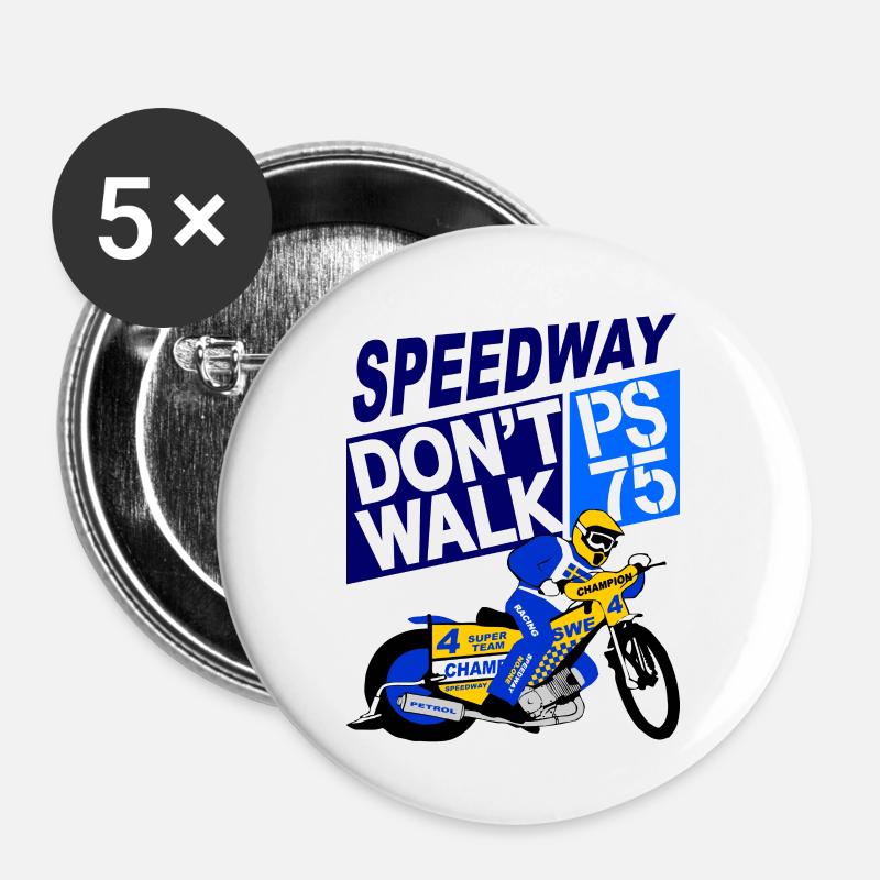 Speedway - Buttons large 2.2''/56 mm (5-pack) - white