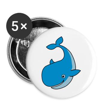 wal_02 - Lot de 5 grands badges (56 mm) - blanc - Devant