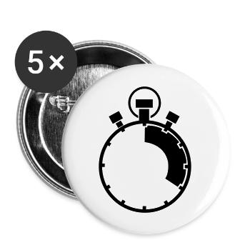 stoppuhr_01 - Buttons large 2.2''/56 mm (5-pack) - white - Front
