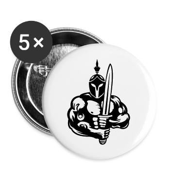spartaner_001 - Lot de 5 grands badges (56 mm) - blanc - Devant