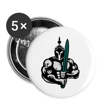 spartaner_002 - Lot de 5 grands badges (56 mm) - blanc - Devant