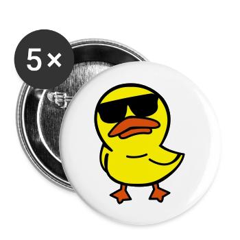 cool_duck_02 - Buttons groß 56 mm (5er Pack) - Weiß - Vorne
