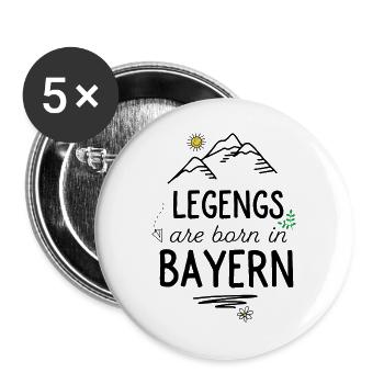 Cadeaux drôles pour la vraie Bavière - Lot de 5 grands badges (56 mm) - blanc - Devant