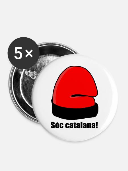 Catalan Soc - Buttons large 2.2''/56 mm (5-pack) - white