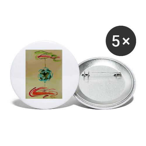 Abstrakte Kunst - Buttons groß 56 mm (5er Pack)