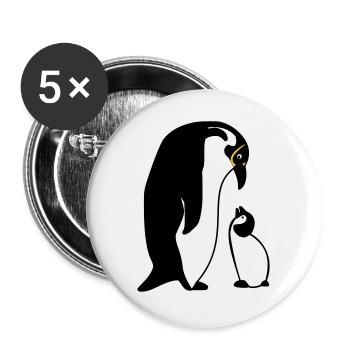 penguin - Buttons large 2.2''/56 mm (5-pack) - white - Front