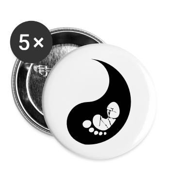 Half yin baby - Buttons large 2.2''/56 mm (5-pack) - white - Front