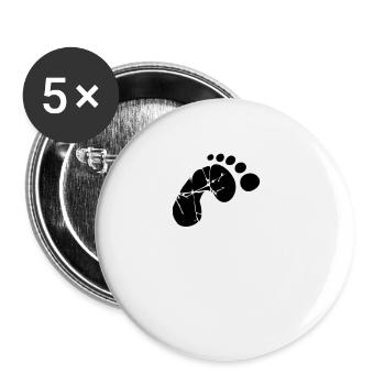 White baby half - Buttons large 2.2''/56 mm (5-pack) - white - Front