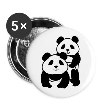 Panda style - Buttons large 2.2''/56 mm (5-pack) - white - Front