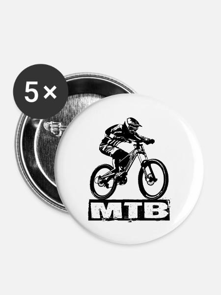 MTB - Buttons groß 56 mm (5er Pack) - Weiß