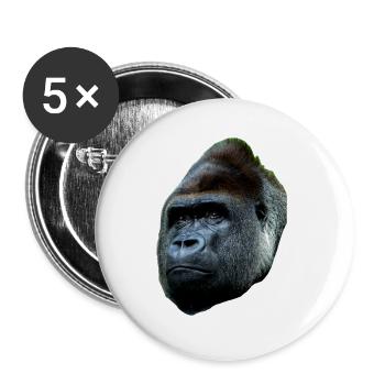 Gorilla cool simple - Buttons large 2.2''/56 mm (5-pack) - white - Front