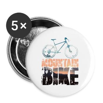 Mountain Bike - Buttons large 2.2''/56 mm (5-pack) - white - Front