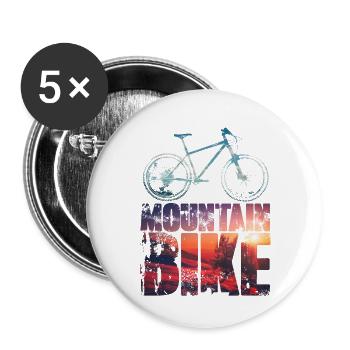Mountain Bike - Buttons large 2.2''/56 mm (5-pack) - white - Front
