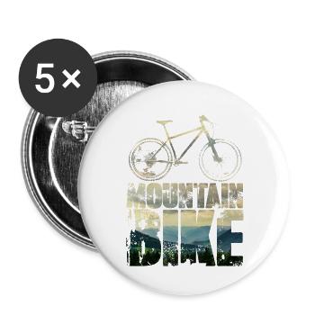 Mountain Bike - Buttons large 2.2''/56 mm (5-pack) - white - Front