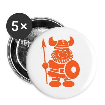 Viking gift saying Denmark North - Buttons large 2.2''/56 mm (5-pack) - white - Front