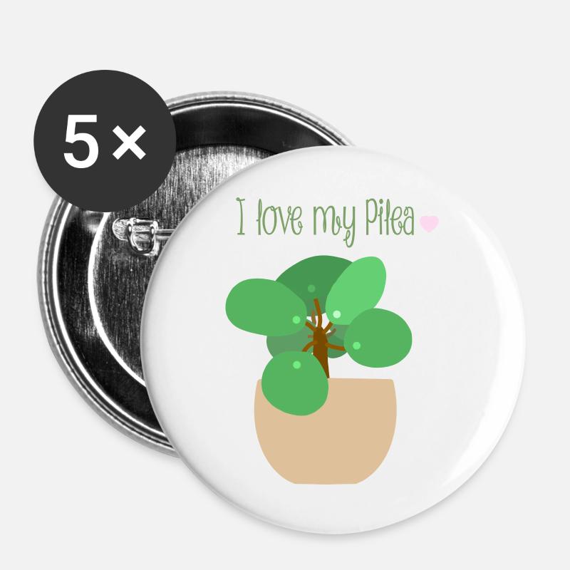 I love my Pilea - Buttons large 2.2''/56 mm (5-pack) - white