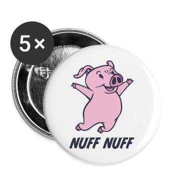 Costume de cochon nuff nuff - Lot de 5 grands badges (56 mm) - blanc - Devant