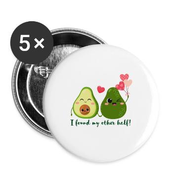 I found my other half! Original Design - Buttons large 2.2''/56 mm (5-pack) - white - Front