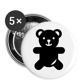 Teddy - Buttons large 2.2''/56 mm (5-pack) - white - Front