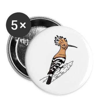 Comme l’oiseau - Lot de 5 grands badges (56 mm) - blanc - Devant