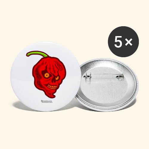 Chili Calavera - Buttons groß 56 mm (5er Pack)