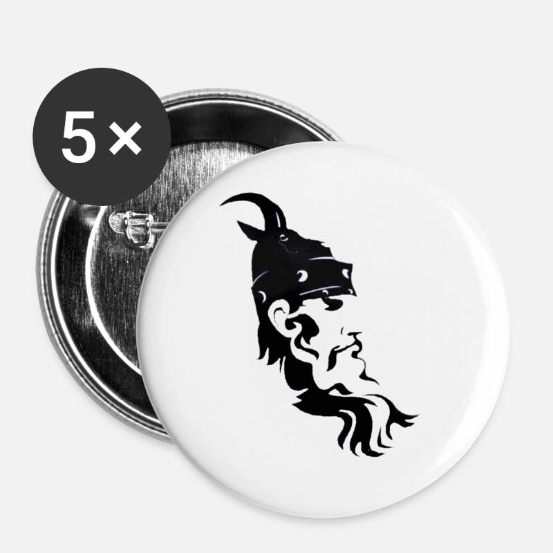 Gjergj Kastrioti - Buttons large 2.2''/56 mm (5-pack) - white