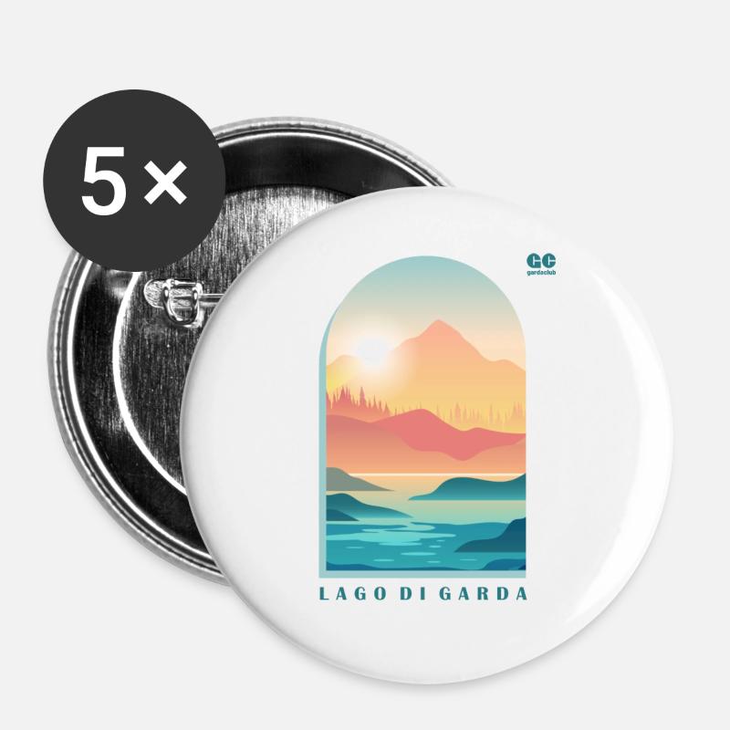 Garda View, New Home - Buttons large 2.2''/56 mm (5-pack) - white