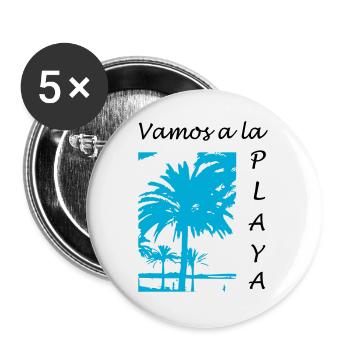 vamos a la playa - Buttons groß 56 mm (5er Pack) - Weiß - Vorne