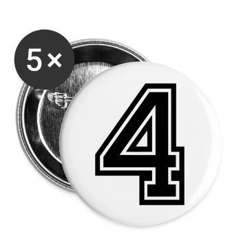 4 - Buttons large 2.2''/56 mm (5-pack) - white - Front