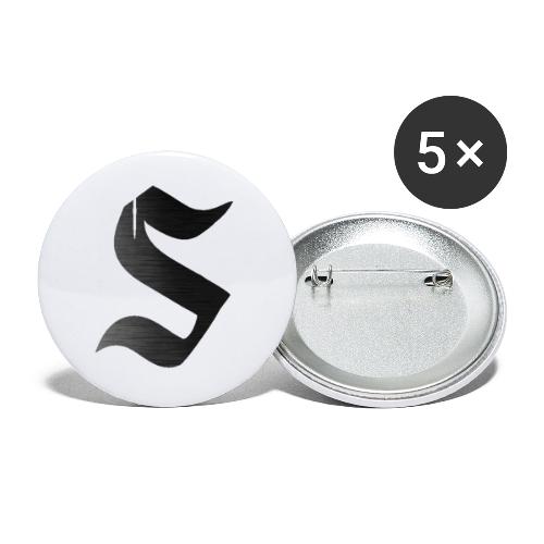 【Ｓ】Logo - Buttons large 2.2''/56 mm (5-pack)