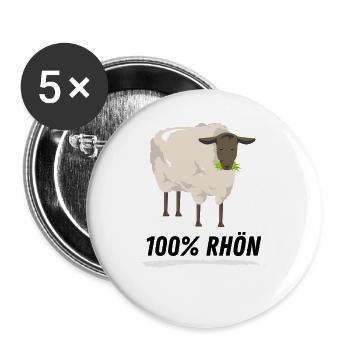Rhön Rhönschaf Rhöner Hessen Schaf hessen Region - Buttons groß 56 mm (5er Pack) - Weiß - Vorne