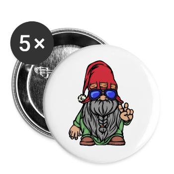 Beard Full Beard Facial Hair Beard Hairstyle - Buttons large 2.2''/56 mm (5-pack) - white - Front