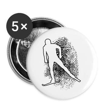 Men's Women's Cross-Country Classic Cross-Country Skating - Buttons large 2.2''/56 mm (5-pack) - white - Front