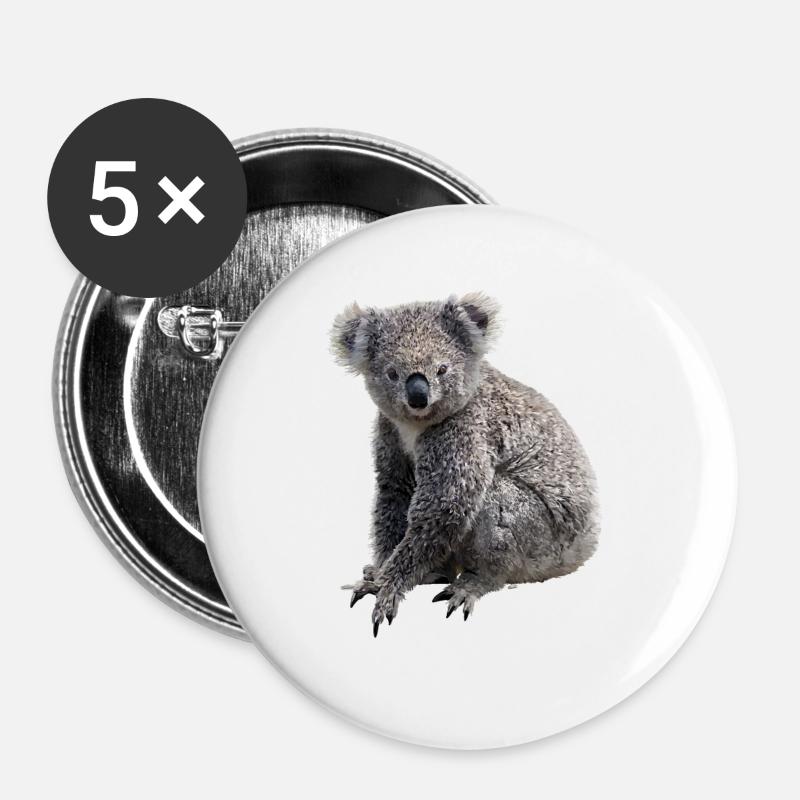 Koala - Buttons large 2.2''/56 mm (5-pack) - white