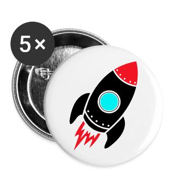 Rocket - Buttons large 2.2''/56 mm (5-pack) - white - Front