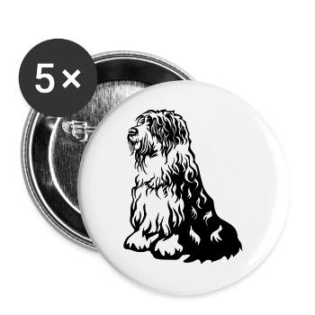Bobtail - Buttons large 2.2''/56 mm (5-pack) - white - Front