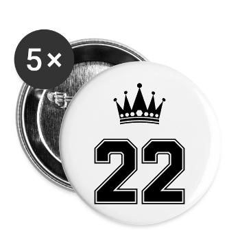 22 crown - Buttons large 2.2''/56 mm (5-pack) - white - Front
