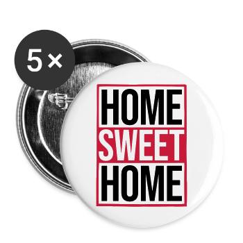Home Sweet Home - Buttons large 2.2''/56 mm (5-pack) - white - Front