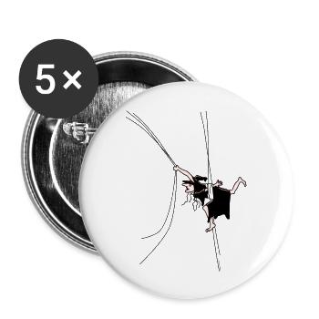Hildelein, Aerialsilks - Lot de 5 grands badges (56 mm) - blanc - Devant