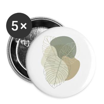 Monstera Variegata Deliciosa Dubia Houseplant - Buttons large 2.2''/56 mm (5-pack) - white - Front