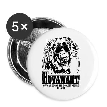 HOVAWART coolest people dogs saying Wilsigns - Buttons large 2.2''/56 mm (5-pack) - white - Front