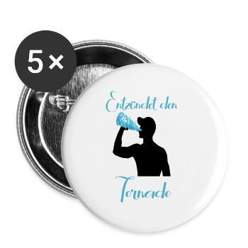 Entzündet den Tornado - Buttons groß 56 mm (5er Pack) - Weiß - Vorne