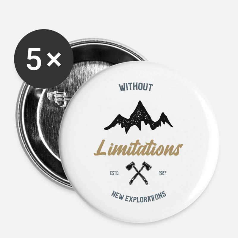 Without Limitations New Explorations - Buttons large 2.2''/56 mm (5-pack) - white