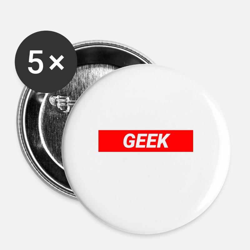 Geek Design - Buttons large 2.2''/56 mm (5-pack) - white