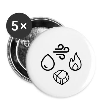 Element 2 black - Buttons groß 56 mm (5er Pack) - Weiß - Vorne