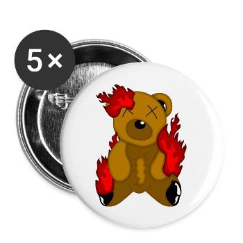 Teddy Fire - Buttons large 2.2''/56 mm (5-pack) - white - Front