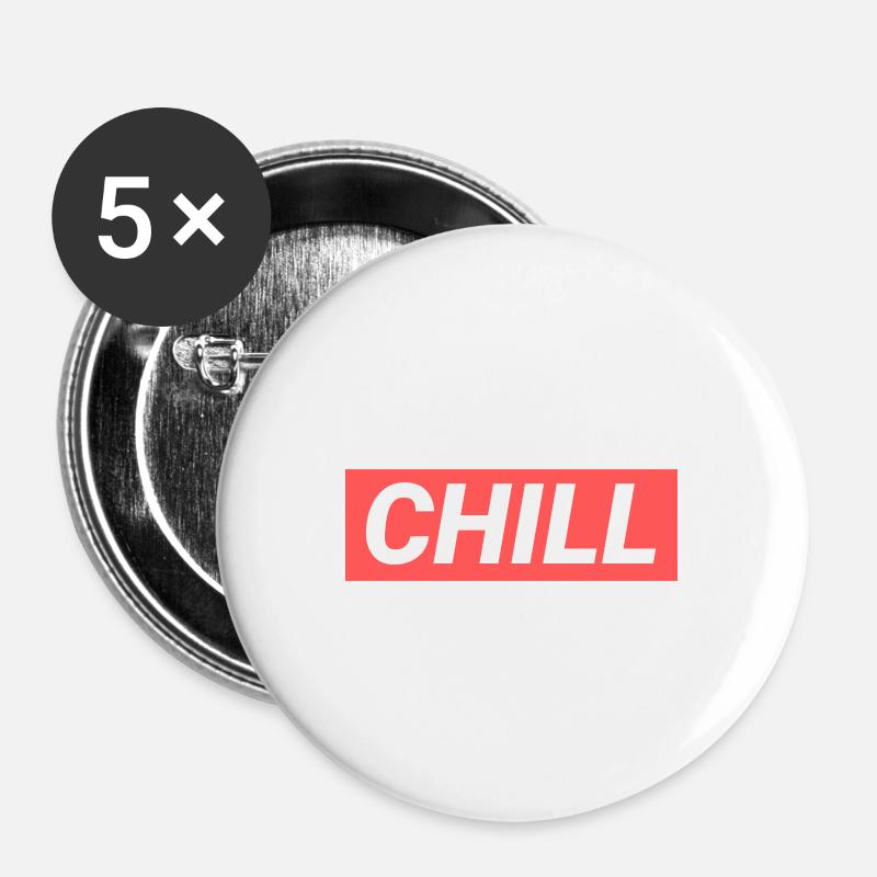 Chill - Buttons large 2.2''/56 mm (5-pack) - white