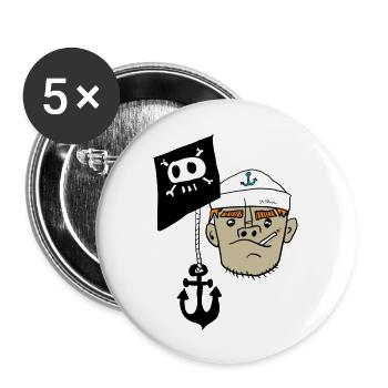 Matros St pauli - Buttons groß 56 mm (5er Pack) - Weiß - Vorne